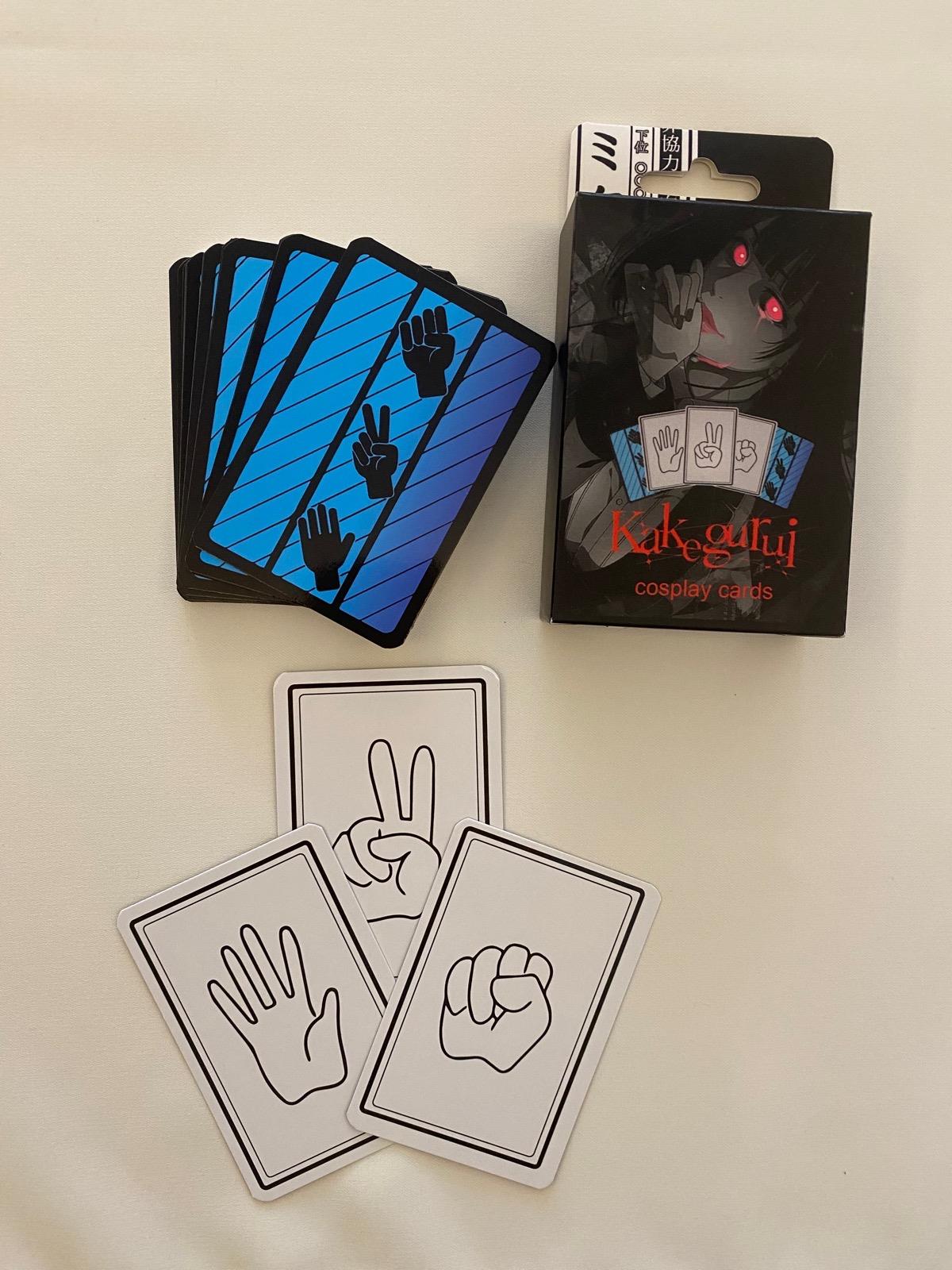 Anime Kakegurui Cosplay Kart Taş Kağıt Makas Oyunu 