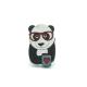 Panda Kahve Ahşap El Boyaması Broş