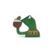 Kermit Kahve Ahşap El Boyaması Broş