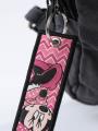 Minnie Mouse Çift Taraflı Dokuma  Kumaş Anahtarlık